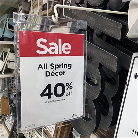 Spring Decor Sale Sign Redundancy
