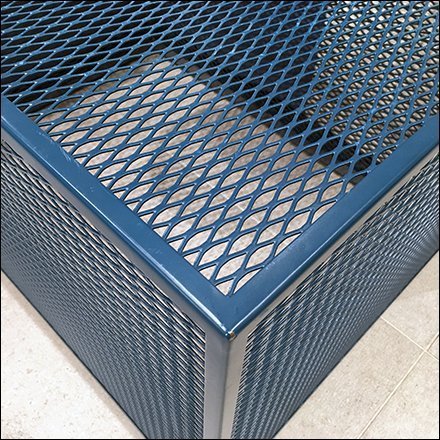 Blue Expanded Metal Display Base