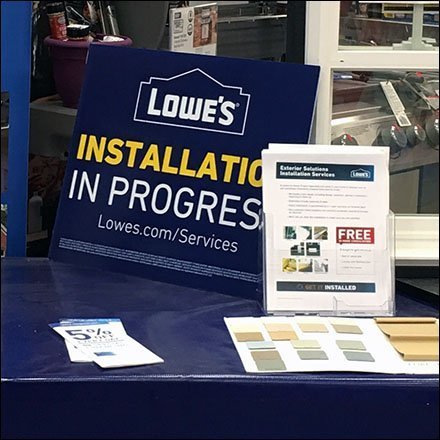 Installation in Progress Sign Says Fast Service Main