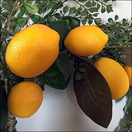 Bright Yellow Lemon Wreath Merchandising