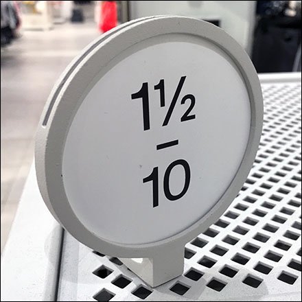 Perforated-Metal-Mount Swiveling Size Sign