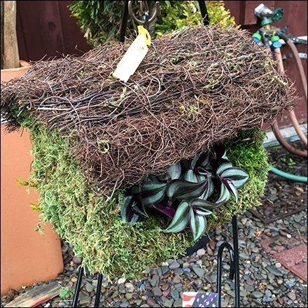 Rustic Thatched Birdhouse Planter Prop