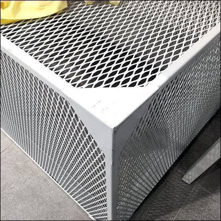 White Expanded Metal Display Base