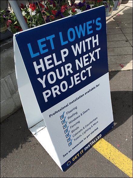 Home-Improvement Checklist Sidewalk Sign