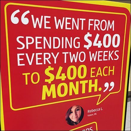 Aldi $400 Budget Testimonial In-Store Feature