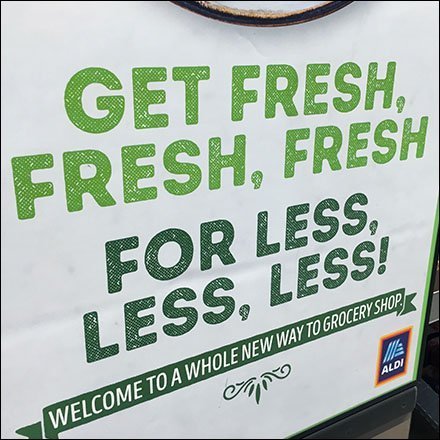 Get-Fresh-For-Less Produce Promotion Sign