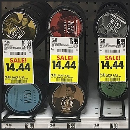 Pomade Hair Dressing Shelf-Top Rack