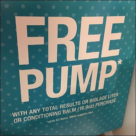 Free Pump Promotional Biolage Incentive