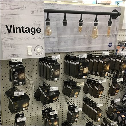 Vintage Replacement Lightbulb Inline Display