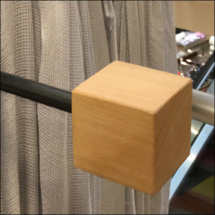 Wood-Block-Finial Scarf Clothes Tree