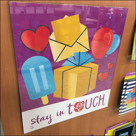 Stay-In-Touch Greeting Card Sentiment Sign