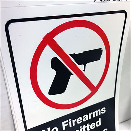 Tear-Off Self-Merchandising Firearms Sign