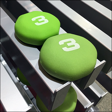 Color-Coded Dumbbell Faceout Details