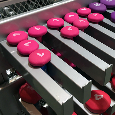 Color-Coded Free-Weight Faceout Display