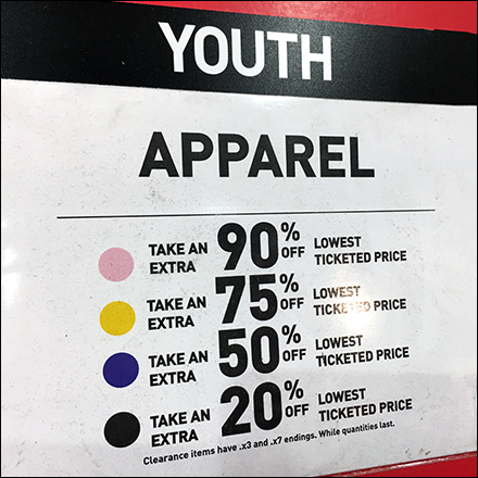 Color-Coded Tent-Sign Pricing Strategy