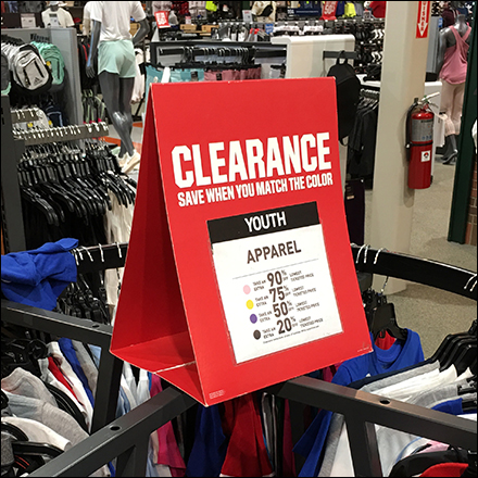 Rack-Top Tent-Sign Clearance Sale