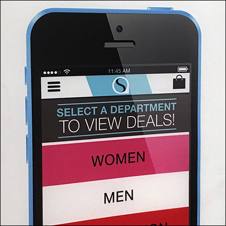 Long-Range Mall Mobile App Sign
