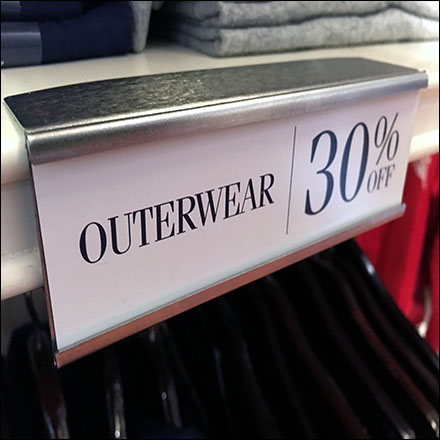 Slide-In Metal Label Holder for Solid-Shelf