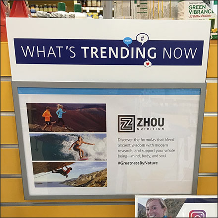 What's-Trending-Now In-Store Endcap Display