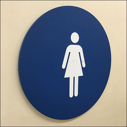Women's Restroom Circle Gender-Identifier