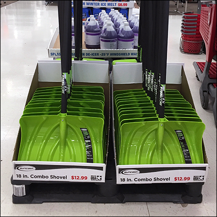 Winter-Storm Snow Shovel Lineup Display