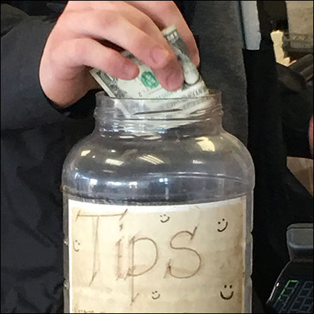 Hand-Lettered Tip Jar Solicitation