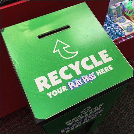 Chuck E Cheese Pass-Card Recycling Drop-Box