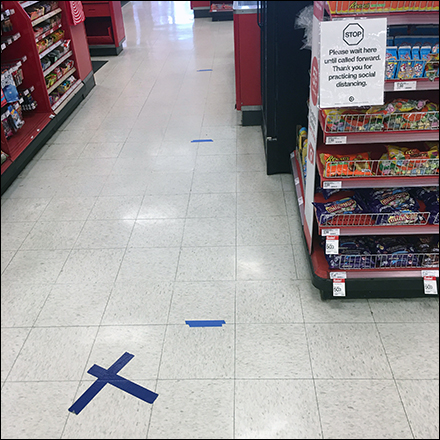 Target CoronaVirus Checkout Distance Floor-Graphics Square1