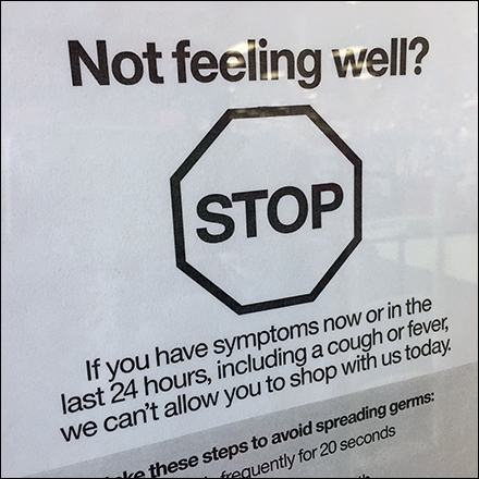 Not-Feeling-Well CoronaVirus Retail Advisory