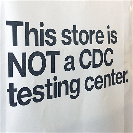 Store Not CoronaVirus Test Center