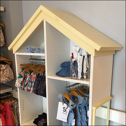 Gable Roof Clothes Rack In-Store