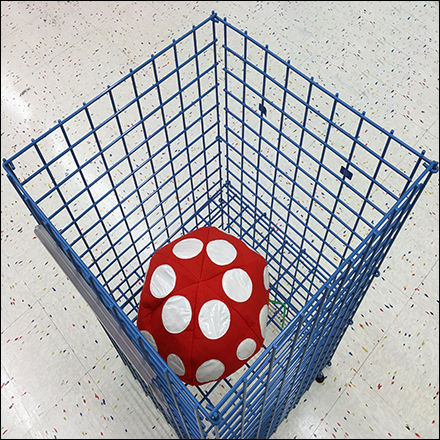 Blue-Powdercoat Ball Bulk Bin