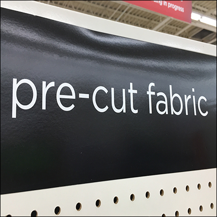 Pre-Cut-Fabric Cascade Display Rack