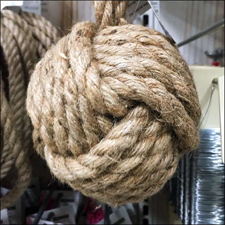 Monkey Fist Knot Merchandising Scan Hook