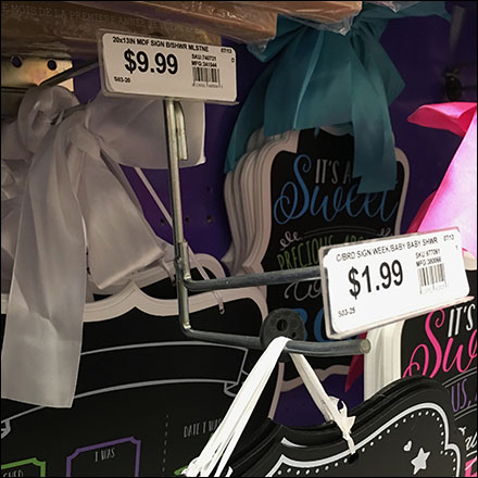 Plastic-Label-Holder Stepped Scan Hook