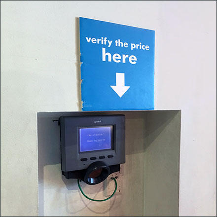 Verify-The-Price Scanner Recess