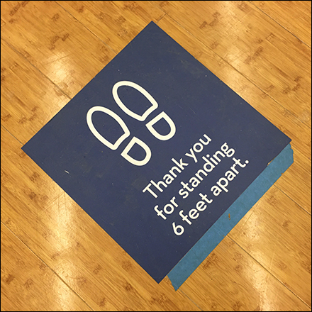 CoronaVirus Distancing Floor Graphic Style