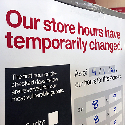 CoronoVirus Temporary Store-Hours Change Sign