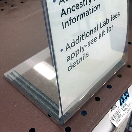 DNA-Test Magnetic Shelf-Top Sign