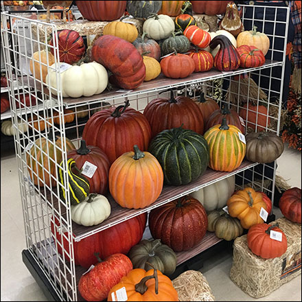 Fall Pumpkin and Gourd Gridwall Construction