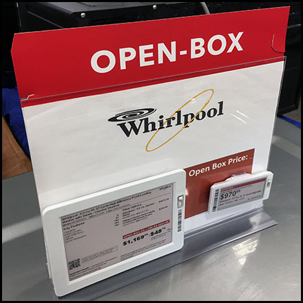 Whirlpool-Branded Open-Box Sale Sign