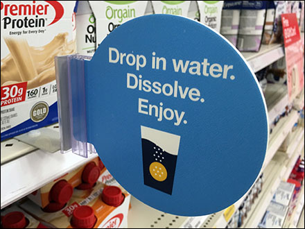 Water-Soluble Shelf-Edge Promo-Flag