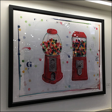 Kids' Bubblegum Machine In-Store Art