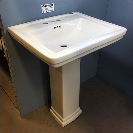 Ground-Level Pallet-Rack Sink Display