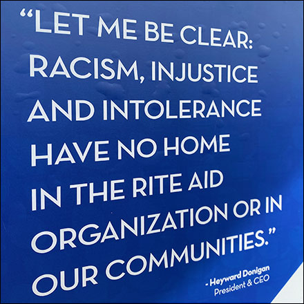 Racism Banned Entry Sign At Rite Aid