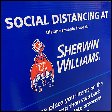 CoronaVirus Service-Counter Social Distancing Sign