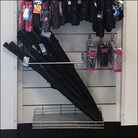 Nordstrom Rack Slatwall Sidesaddle Umbrella Rack