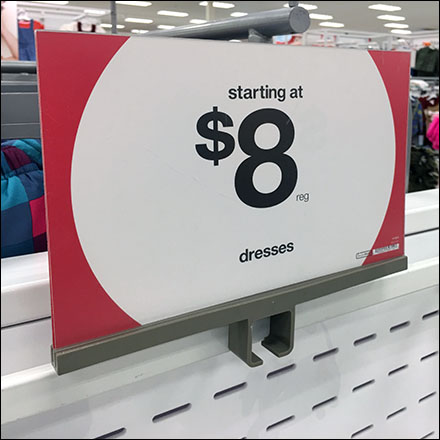 Bar-Mount Plastic Sign Holder
