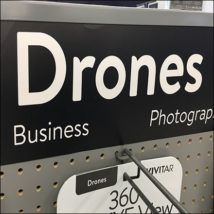 Drone Pick-Card Pegboard Display