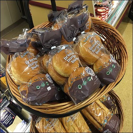 Stepped Wicker Basket Bread Display